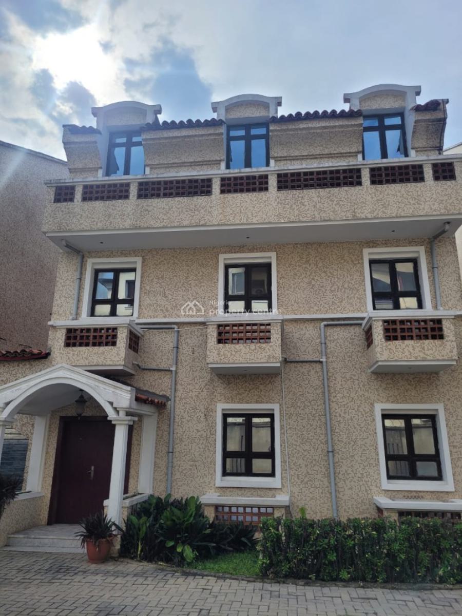 Spacious 4 Bedroom House with Bq, Dideolu Estate, Oniru, Victoria Island (vi), Lagos, Semi-detached Duplex for Rent