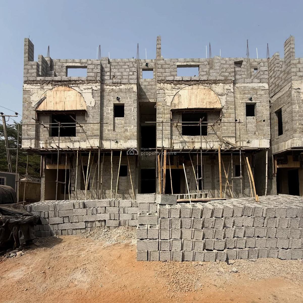 Semi Finished Spacious 5 Bedroom Terrace Duplex with Bq, Gudu, Abuja, Terraced Duplex for Sale