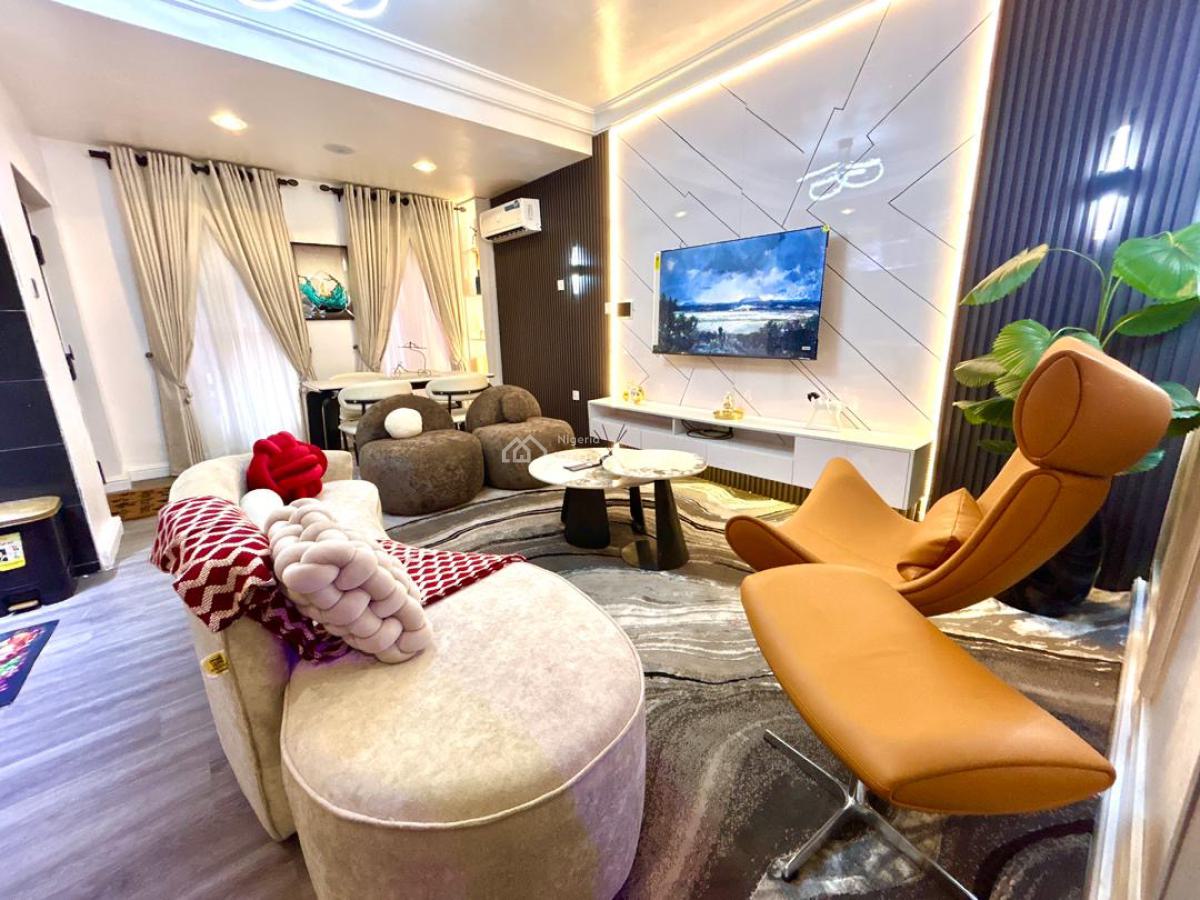 Cozy Two Bedroom City View Apartment with 2 Balconies, Ps5, Swimming Pool, Lekki Phase 1, Lekki, Lagos, Flat / Apartment Short Let