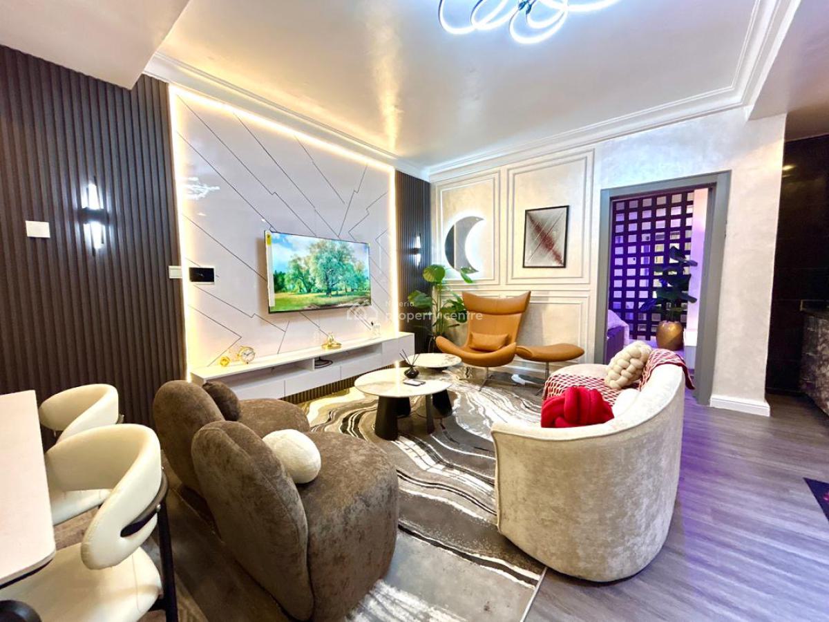 Cozy Two Bedroom City View Apartment with 2 Balconies, Ps5, Swimming Pool, Lekki Phase 1, Lekki, Lagos, Flat / Apartment Short Let