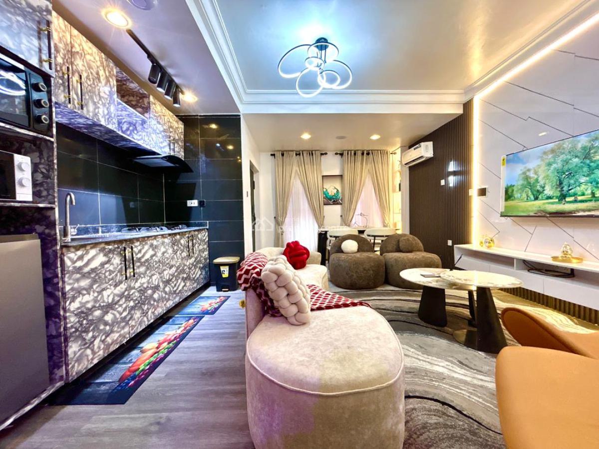 Cozy Two Bedroom City View Apartment with 2 Balconies, Ps5, Swimming Pool, Lekki Phase 1, Lekki, Lagos, Flat / Apartment Short Let