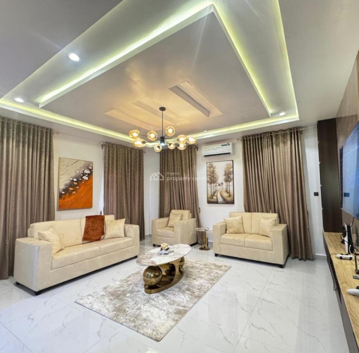 6 Months Fully Furnished 5 Bedroom Duplex with Bq, Ikota, Lekki, Lagos, Detached Duplex for Rent