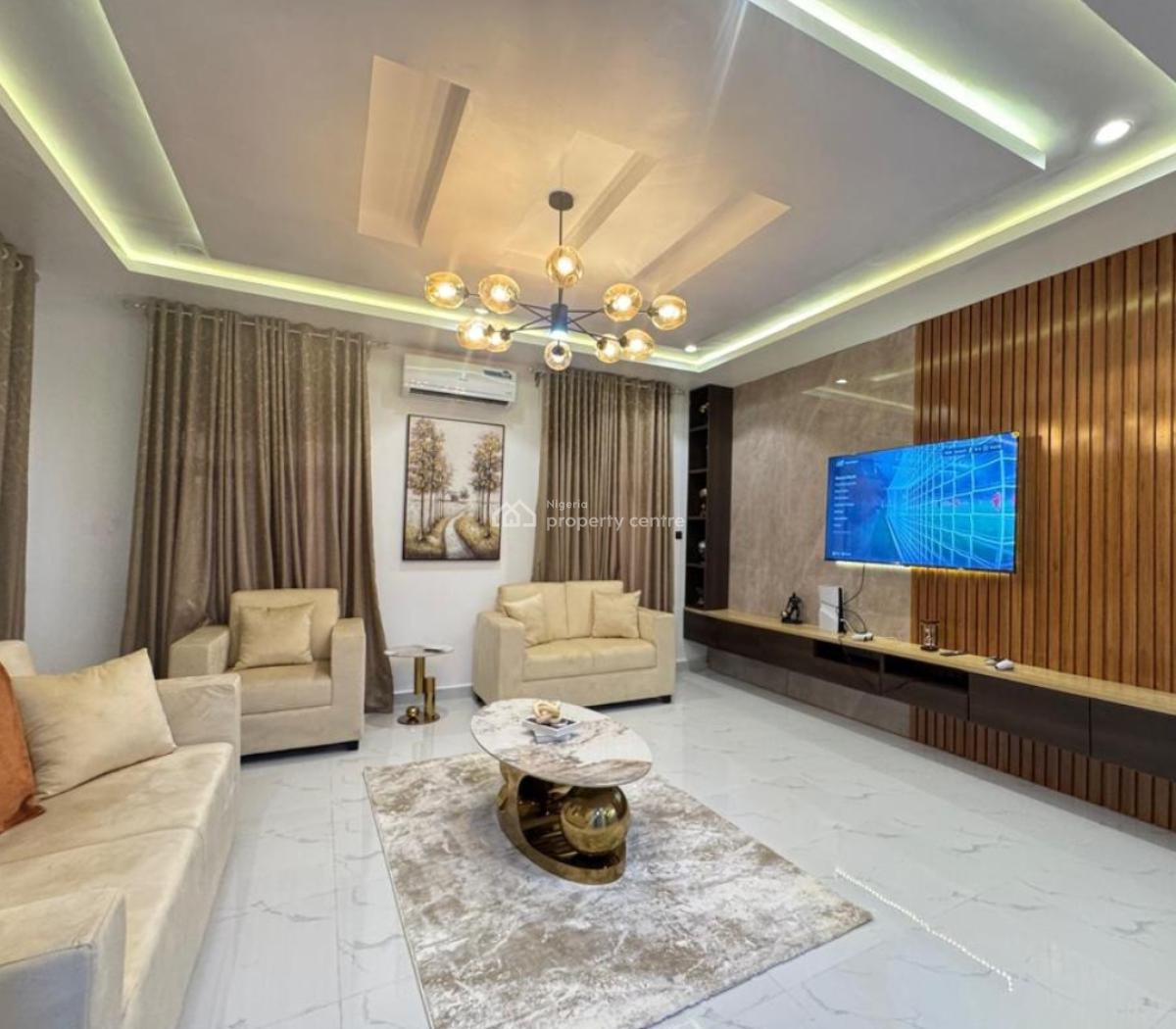 6 Months Fully Furnished 5 Bedroom Duplex with Bq, Ikota, Lekki, Lagos, Detached Duplex for Rent