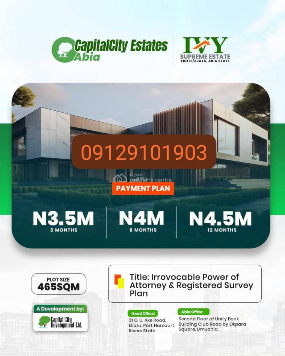 Plots of Affordable Land, Ereote Bende Road, Close to The New Stadium, Umuahia, Abia, Mixed-use Land for Sale