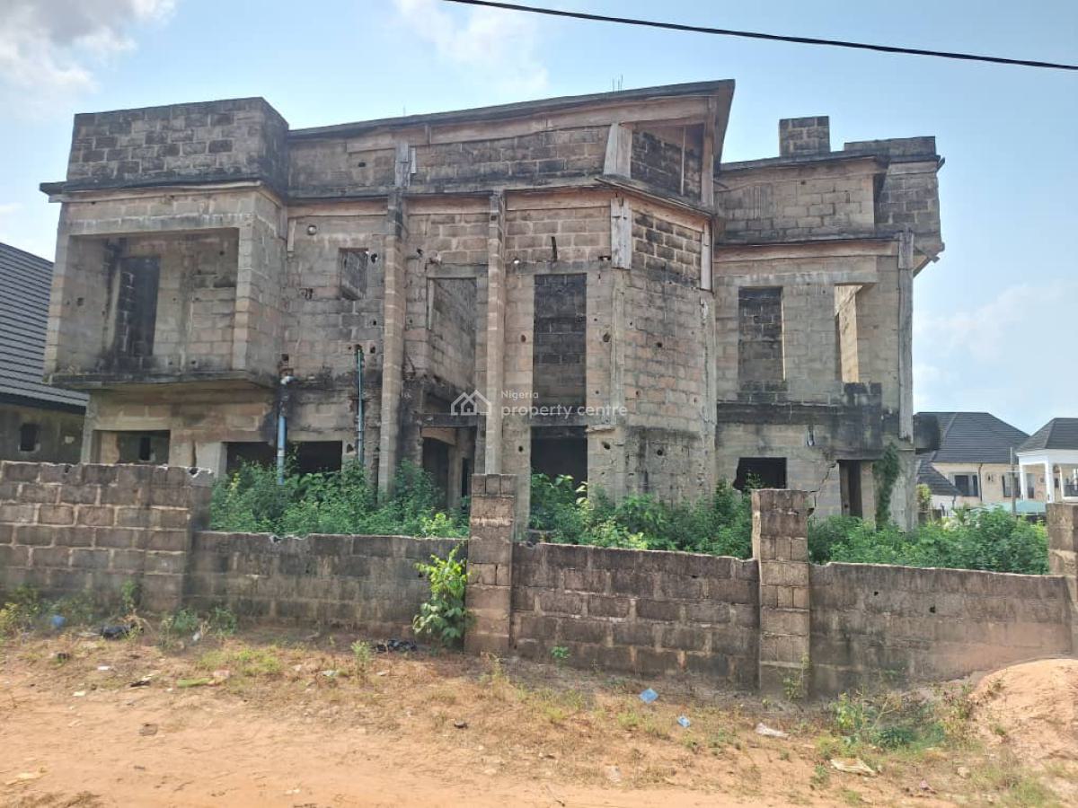 5-bedroom Duplex Carcass Uncompleted, Ugbor / Country Home Area, Off Guobadia Road, Gra, Benin, Oredo, Edo, Detached Duplex for Sale