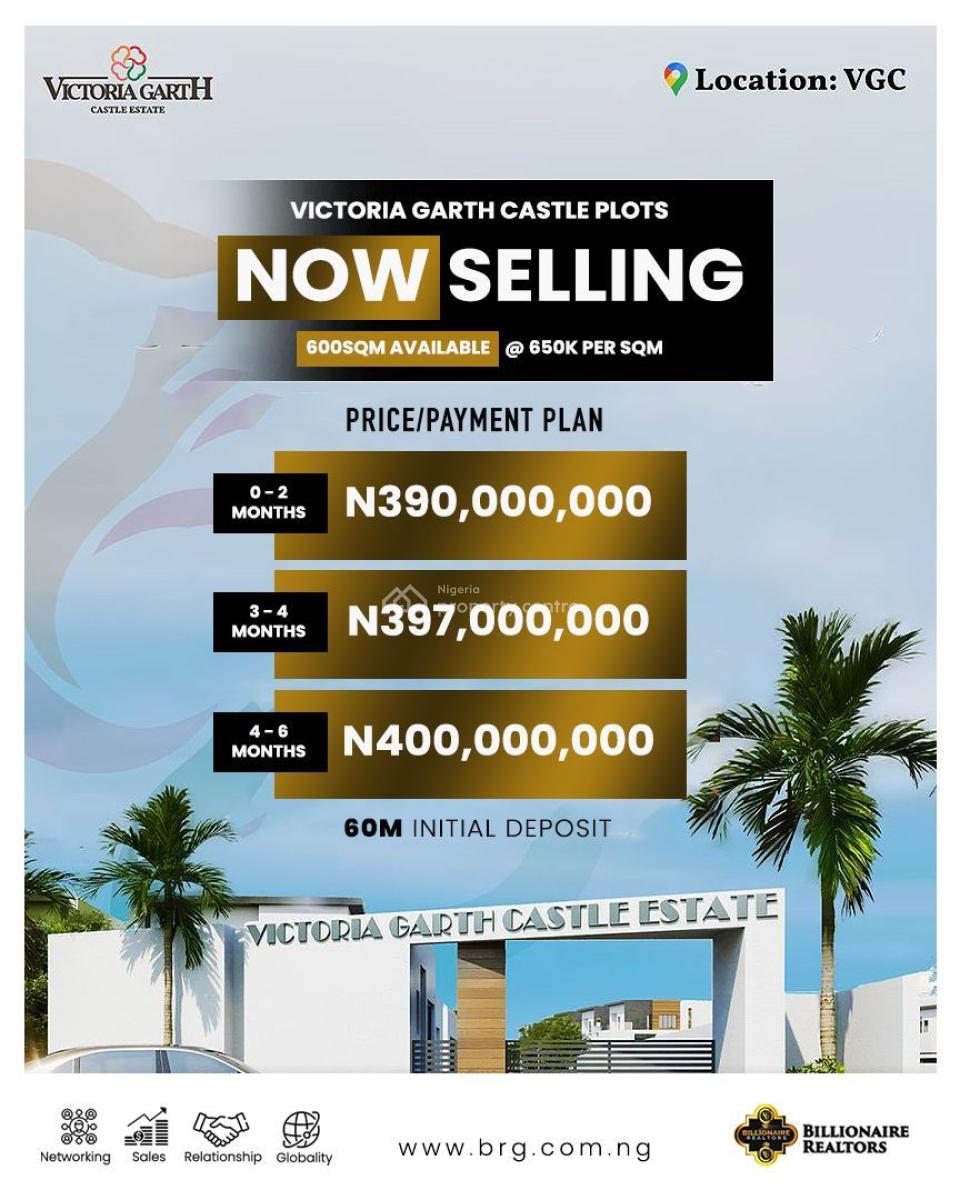 Vgc Luxry Estate 600 Sqm Land & 5, Bedroom Duplex+ Bq, Vgc Ajah First Class Estate, Vgc, Lekki, Lagos, Land for Sale