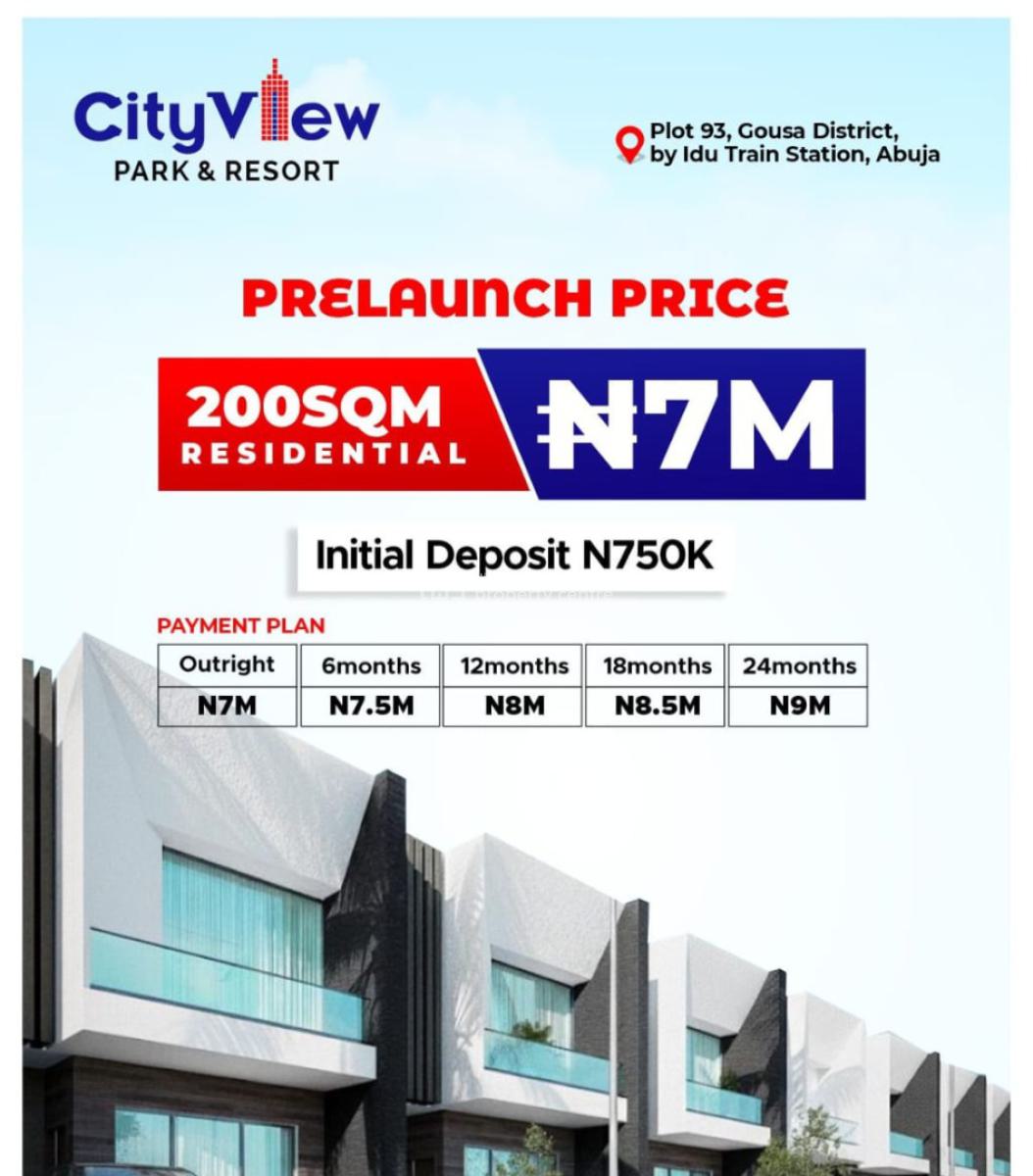 Premium 200sqm Residential Plot with Guaranteed Title, City View Park and Resort Is Located in Gousa District Close to Airport, Lugbe District, Abuja, Residential Land for Sale