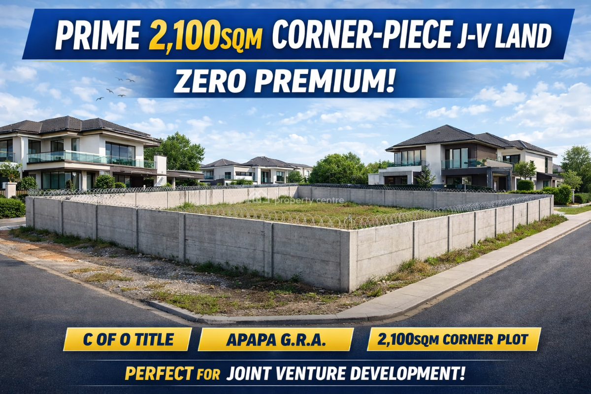 Prime 2,100sqm Corner-piece J-v Land  -- Zero Premium!, Liverpool Road, Gra, Apapa, Lagos, Residential Land Joint Venture