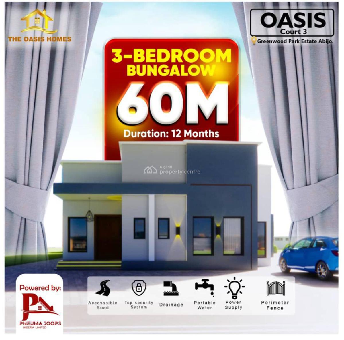 Affordable 3 Bedroom Bungalow, Abijo, Lekki, Lagos, Semi-detached Bungalow for Sale