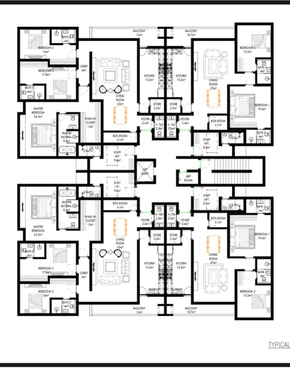 Luxury 3 Bedrooms, Off-plan, Off Admiralty Way, Lekki Phase 1, Lekki, Lagos, Flat / Apartment for Sale