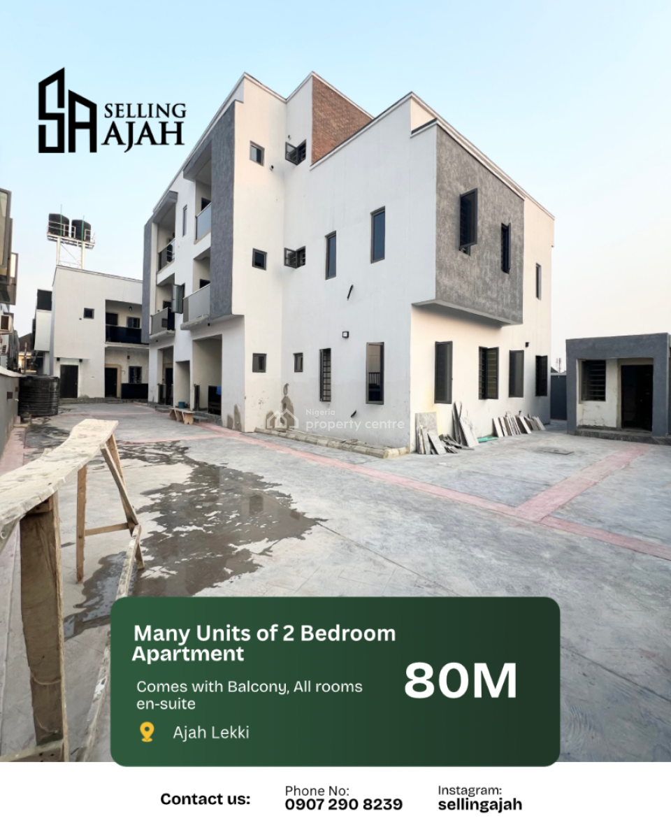 Many Units Pay and Move in Very Spacious in a Secured Estate with Code, Sangotedo, Ajah, Lagos, Block of Flats for Sale