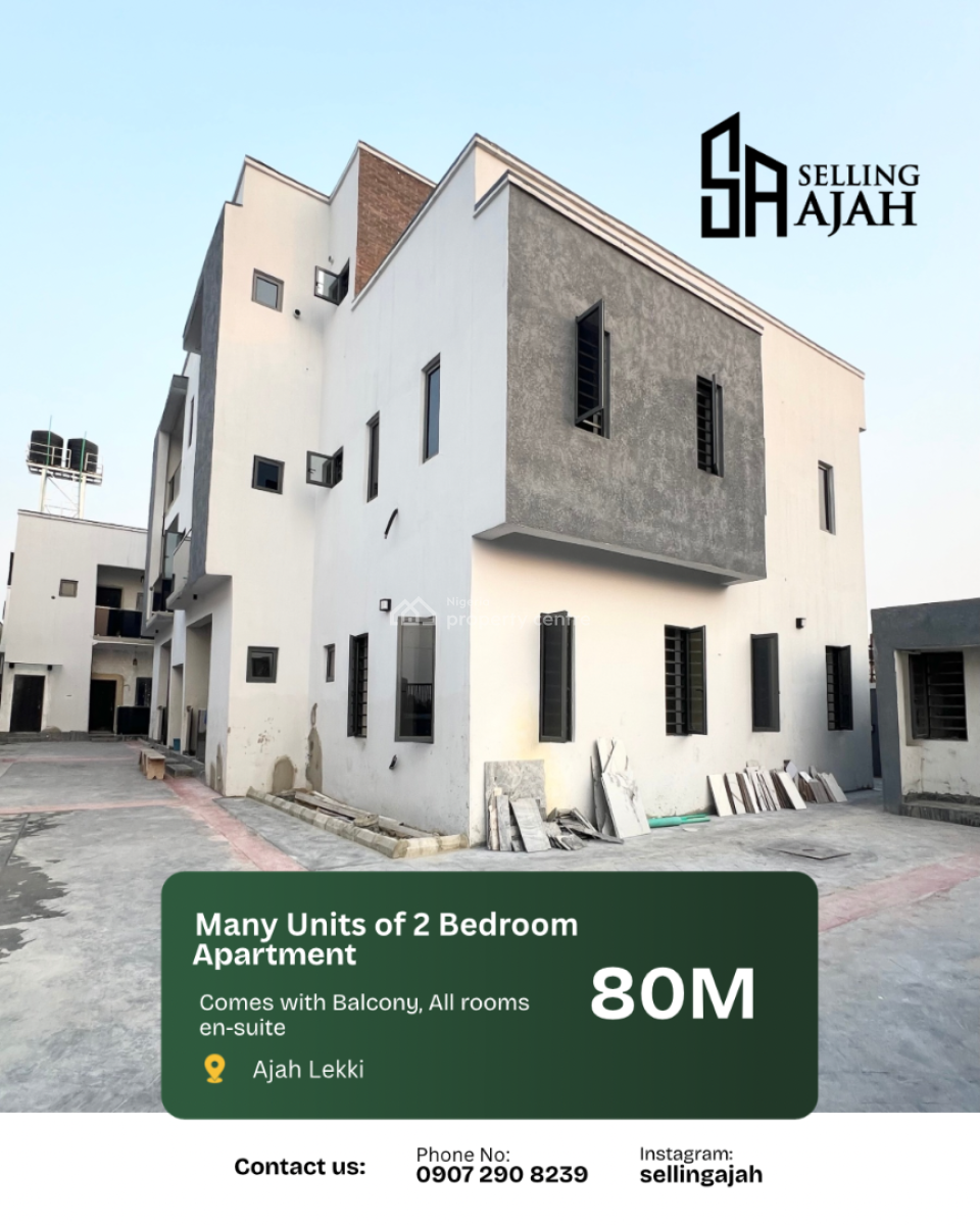 Many Units Pay and Move in Very Spacious in a Secured Estate with Code, Sangotedo, Ajah, Lagos, Block of Flats for Sale