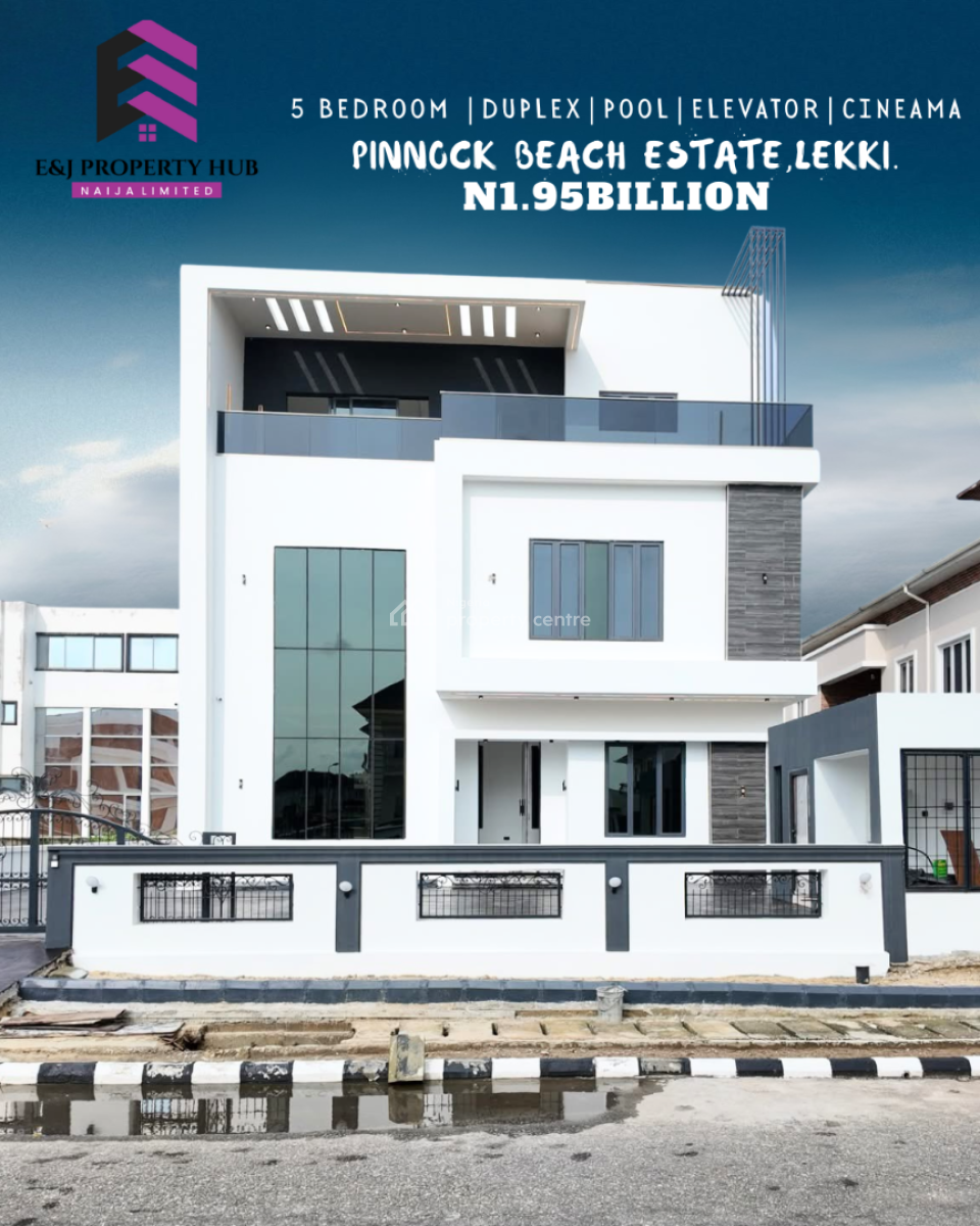 Luxurious Modern Design 5 Bedroom Duplex, Pinnock Beach Estate, Lekki, Lagos, Detached Duplex for Sale