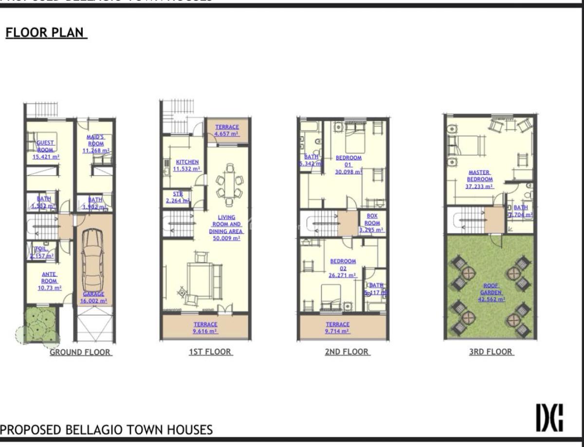 Off Plan Property 4bedrooms Terrace Duplex on 3floors,private,elevator, Victoria Island (vi), Lagos, Terraced Duplex for Sale