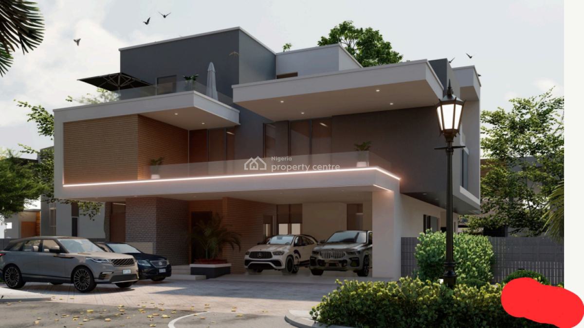 5-bedroom Mansions Plot Size: 1,000 Sqm Offplan, Chevron Drive in a Serviced Waterfront Estates, Lekki, Lagos, Detached Duplex for Sale