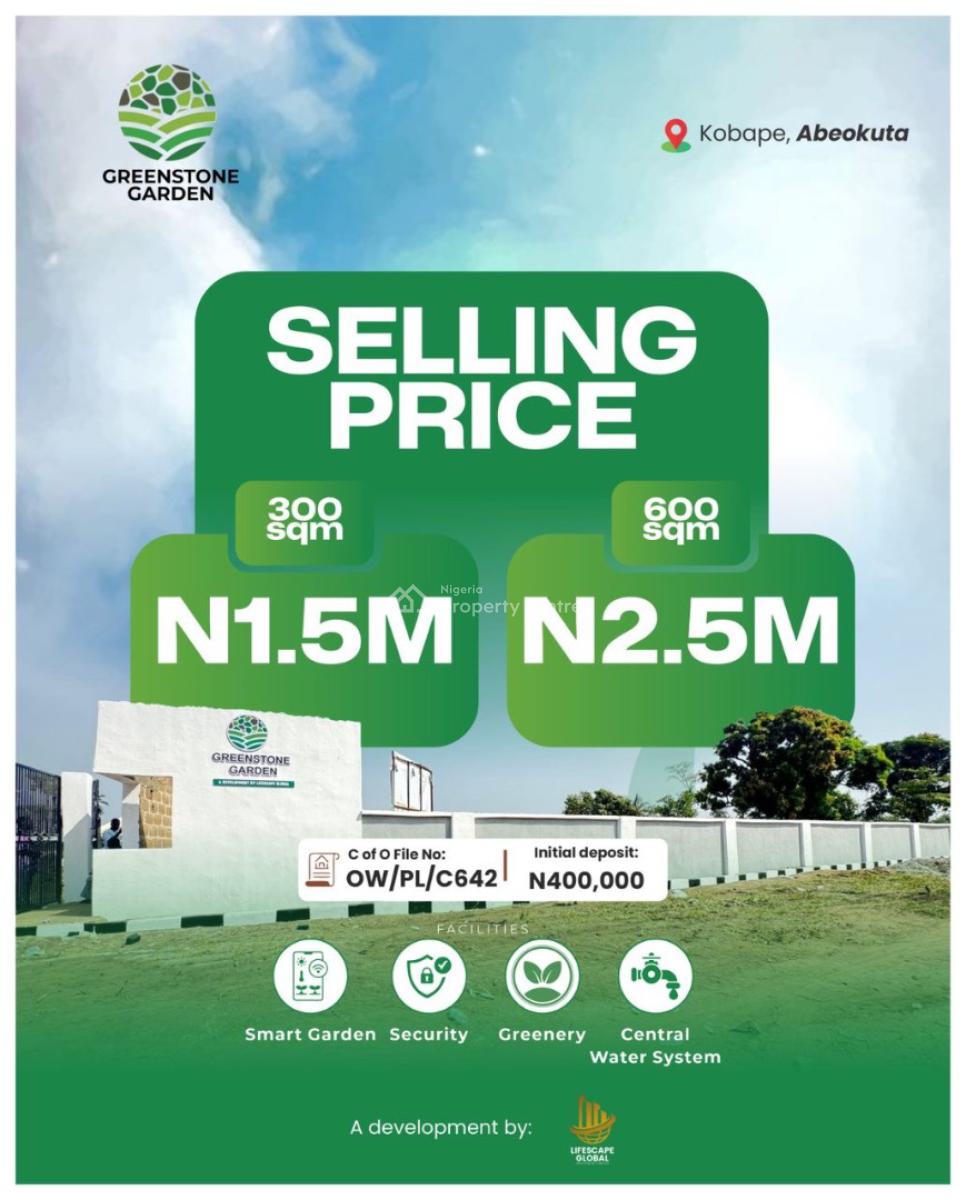 Greenstone Garden  Kobape Abeokuta, Kobape, Abeokuta South, Ogun, Residential Land for Sale