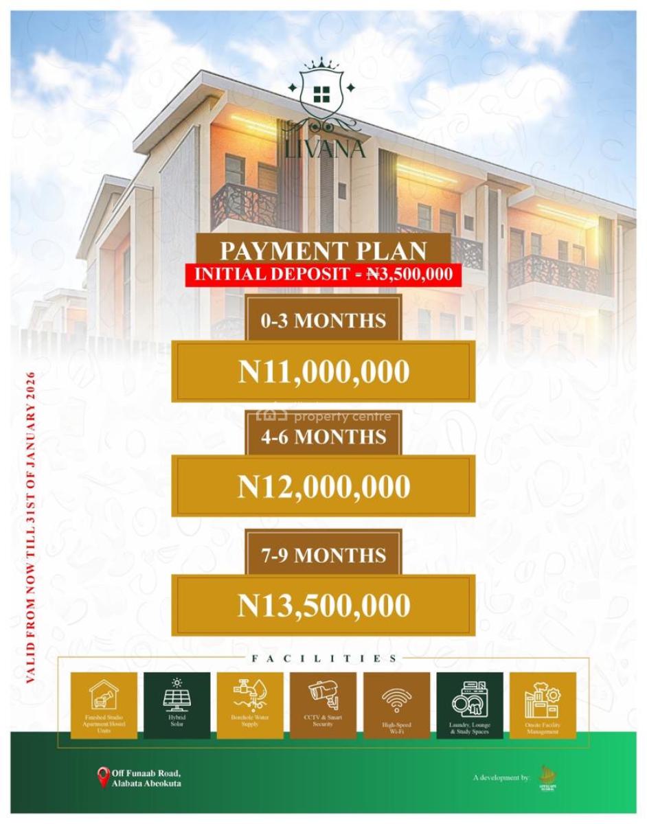 Most Affordable Hostel for All Universities Students in Nigeria, Affordable Cashflow Invest, Federal University of Agriculture Abeokuta, Abeokuta South, Ogun, Block of Flats for Sale