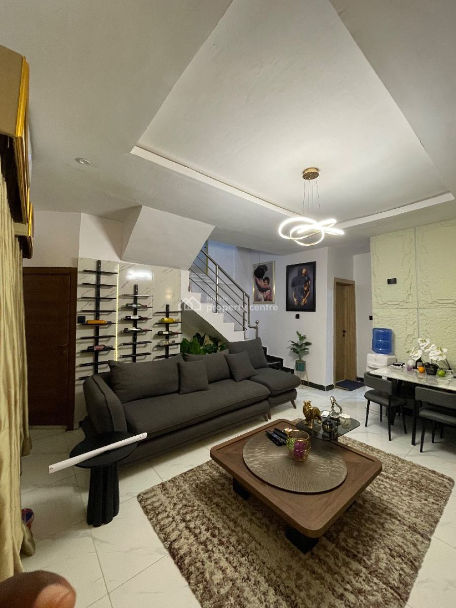 Fully Furnished 3bedroom Terrace Duplex with Mini Office Space, Metro Homes, Ajah, Lagos, Terraced Duplex for Rent