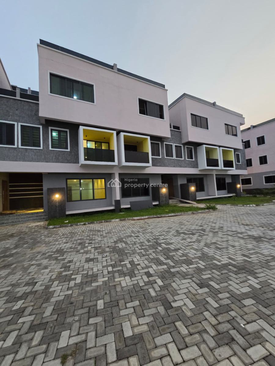 Exquisitely Finished Serviced 4 Bedroom Terrace with a Room Bq, Lekki Phase 1, Lekki, Lagos, Terraced Duplex for Rent