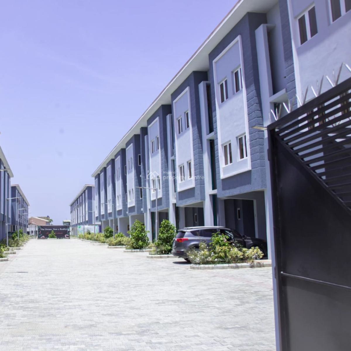 Spacious Beautiful 3 Bedroom Terrace Duplex with Bq, an Estate Off New Road, Igbo Efon, Lekki, Lagos, Terraced Duplex for Rent