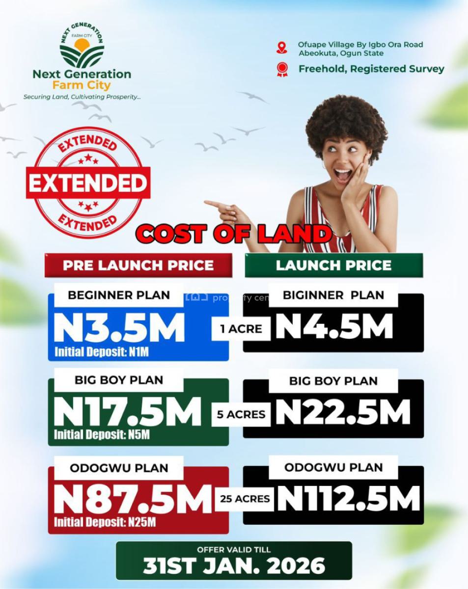 Land, Ofuape Village, After Rounder Junction, Abeokuta South, Ogun, Mixed-use Land for Sale