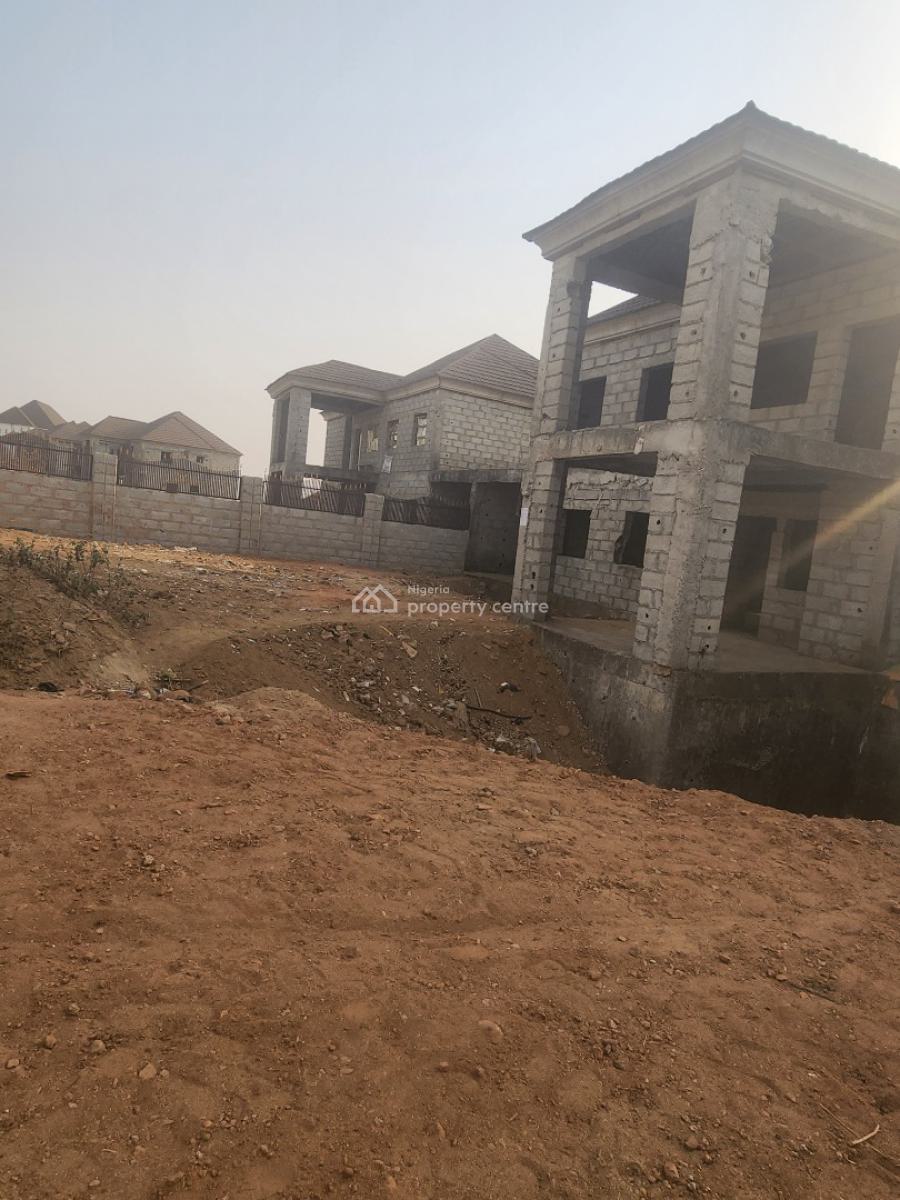 Massive 4 Bedroom Semi-detached Duplex with Basement (carcass), Naf Valley Estate, Asokoro District, Abuja, Semi-detached Duplex for Sale
