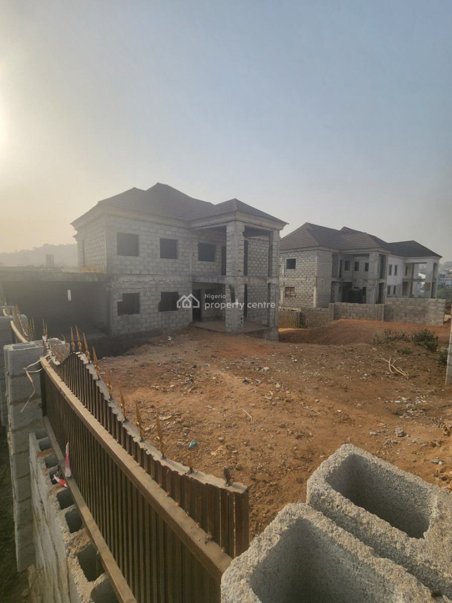 Massive 4 Bedroom Semi-detached Duplex with Basement (carcass), Naf Valley Estate, Asokoro District, Abuja, Semi-detached Duplex for Sale