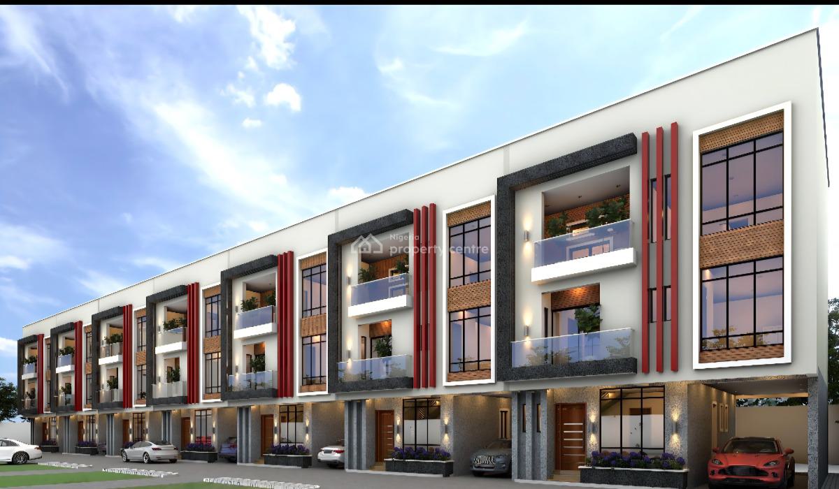 Classic 4 Bed Terrace with 2 Masters, 2 Parlous and Bq, Estate, Opebi, Ikeja, Lagos, Terraced Duplex for Sale