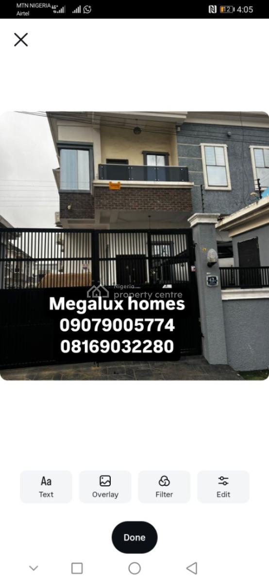 Spacious Fully Furnished 4 Bedroom House, Ikota Lekki Lagos, Ikota, Lekki, Lagos, Semi-detached Duplex for Rent