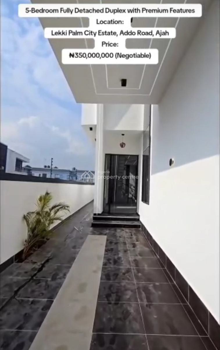 5-bedroom Fully Detached Duplex with Premium, Lekki Palm City Estate, Addo Road, Ajah, Ajah, Lagos, Detached Duplex for Sale