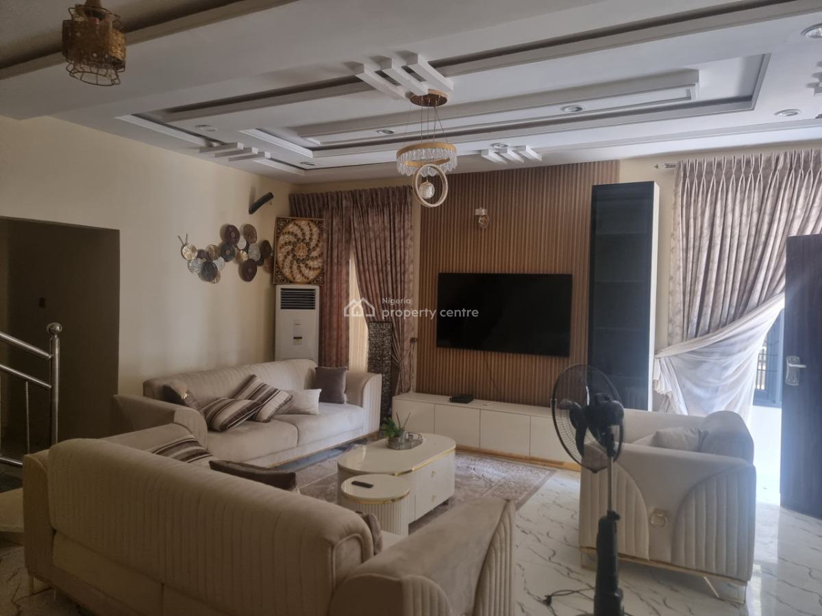 Fully Furnished Four(4) Bedrooms Duplex @palm Heights Estate, Palm Heights Estate Von Road, Off Airport Road Abuja, Lugbe District, Abuja, Terraced Duplex for Rent