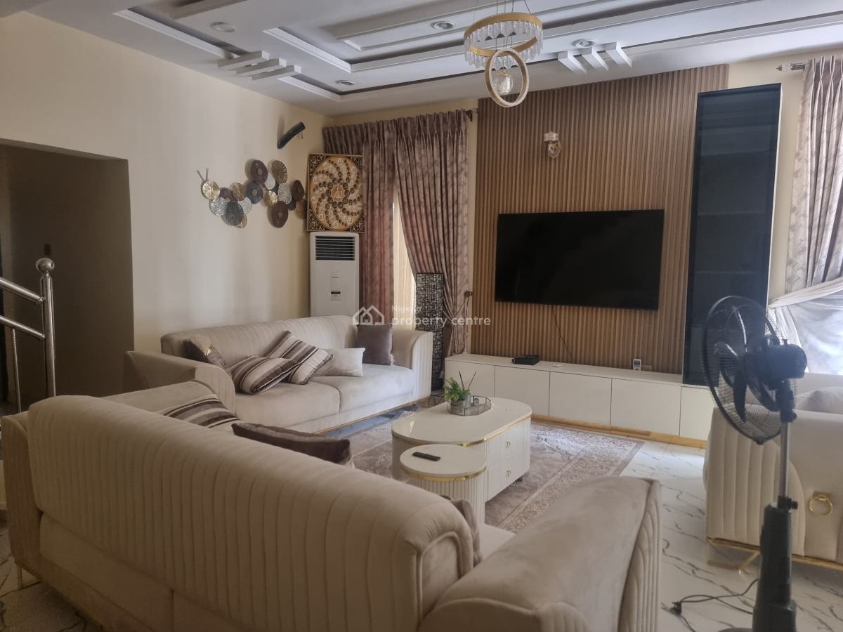 Fully Furnished Four(4) Bedrooms Duplex @palm Heights Estate, Palm Heights Estate Von Road, Off Airport Road Abuja, Lugbe District, Abuja, Terraced Duplex for Rent