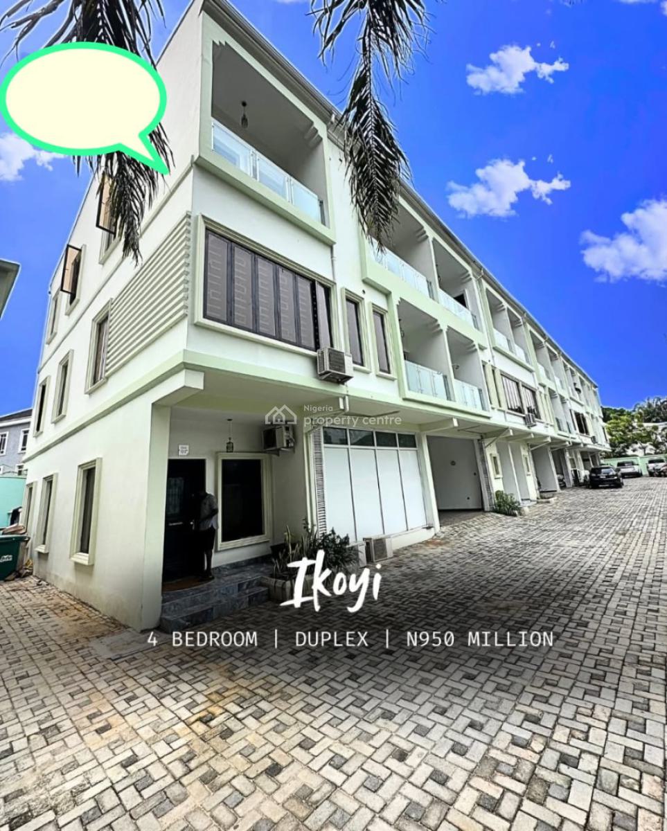 Four Bedroom Duplex, Ikoyi, Lagos, Terraced Duplex for Sale