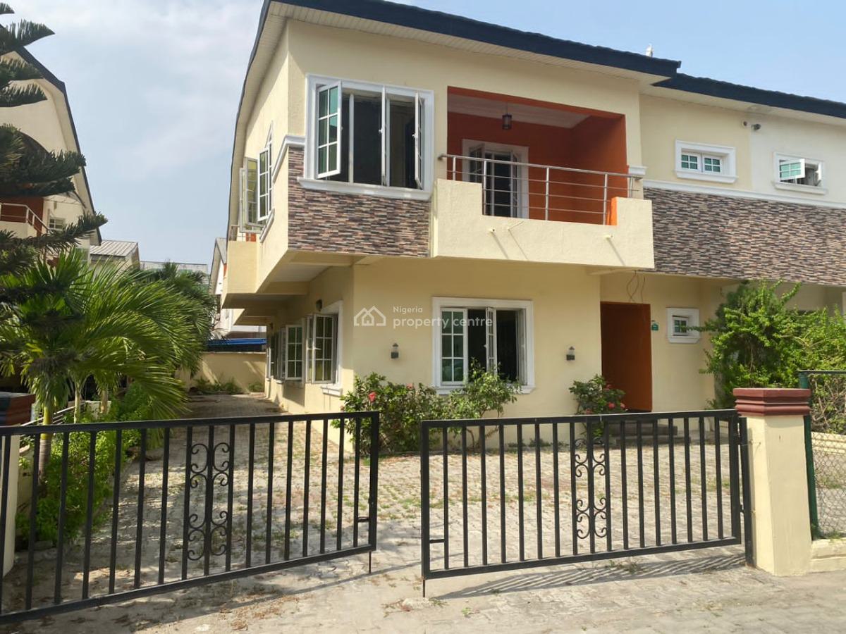 Four Bedroom Semi Detached Duplex with a Bq, Chevron Lekki, Lekki, Lagos, Semi-detached Duplex for Rent