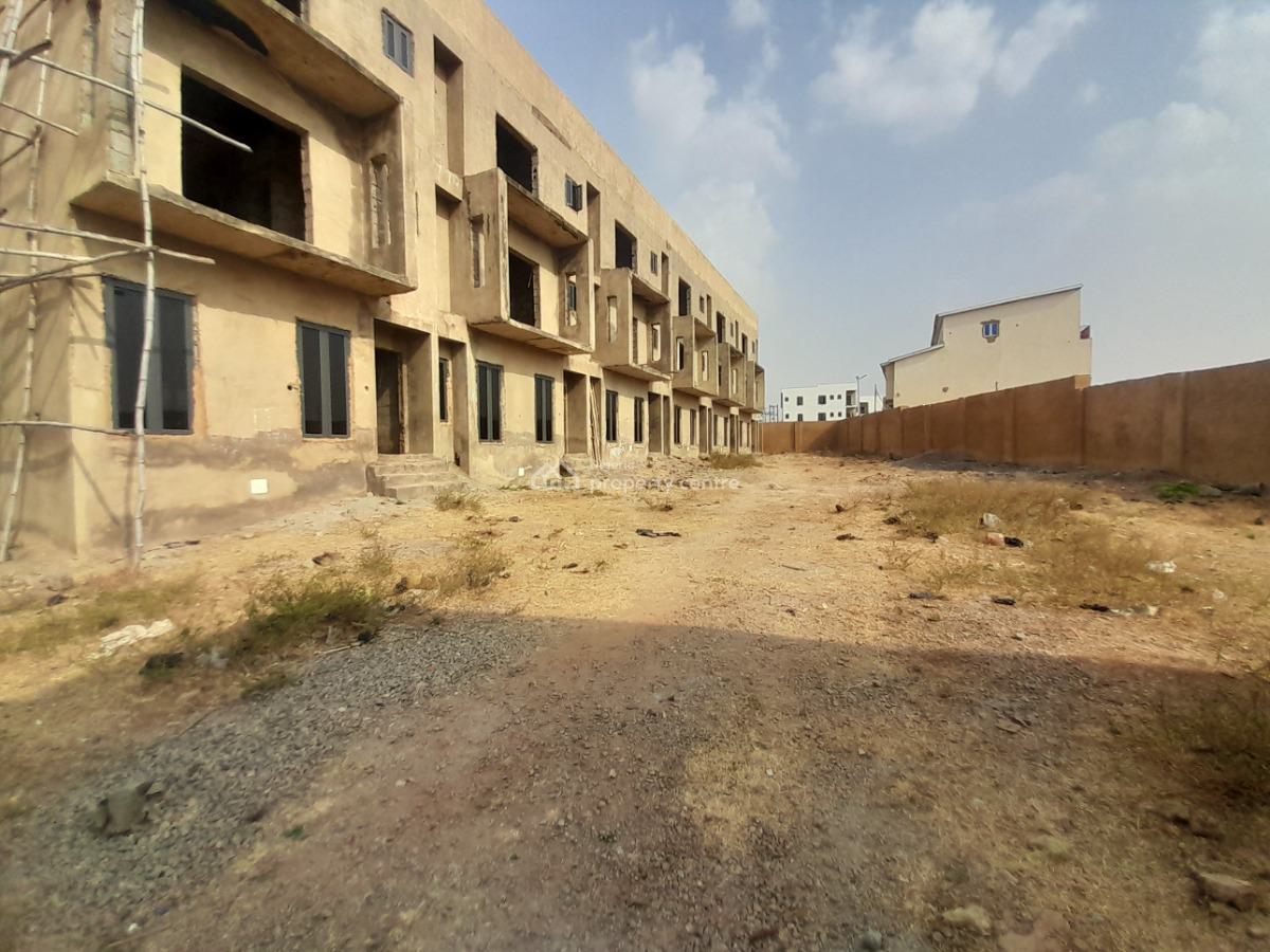 Contemporary Semi-finished 4-bedroom Duplex with Bq and Courtyard, Galadimawa, Abuja, Terraced Duplex for Sale