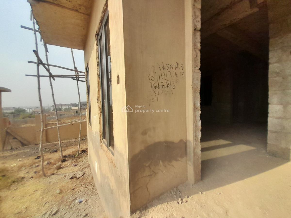 Contemporary Semi-finished 4-bedroom Duplex with Bq and Courtyard, Galadimawa, Abuja, Terraced Duplex for Sale