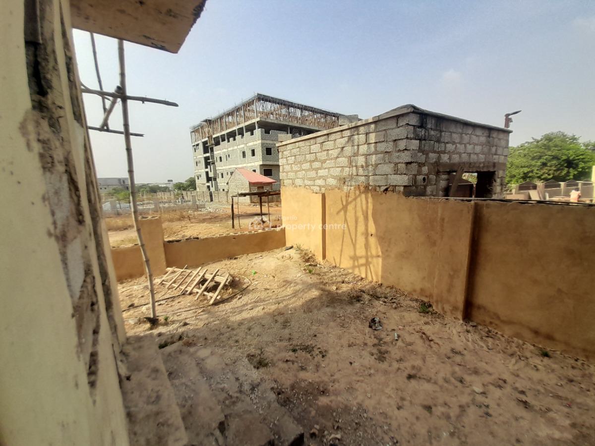 Contemporary Semi-finished 4-bedroom Duplex with Bq and Courtyard, Galadimawa, Abuja, Terraced Duplex for Sale