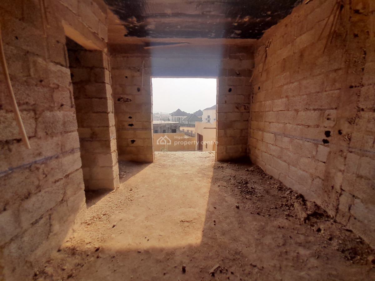 Contemporary Semi-finished 4-bedroom Duplex with Bq and Courtyard, Galadimawa, Abuja, Terraced Duplex for Sale