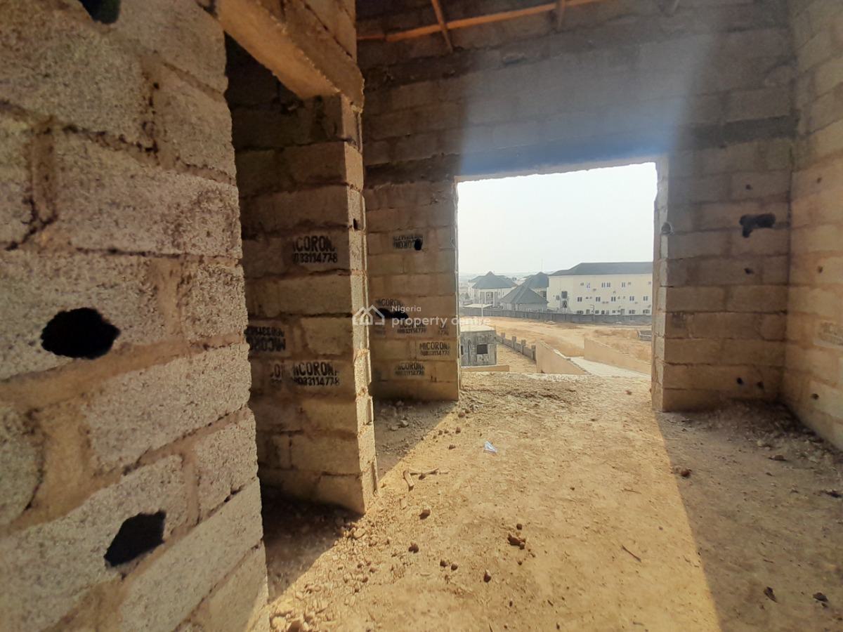 Contemporary Semi-finished 4-bedroom Duplex with Bq and Courtyard, Galadimawa, Abuja, Terraced Duplex for Sale