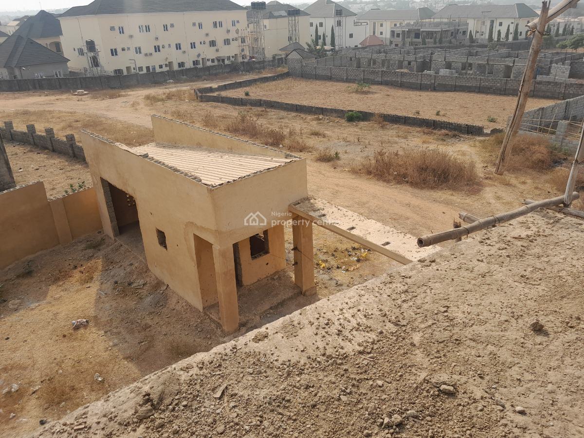 Contemporary Semi-finished 4-bedroom Duplex with Bq and Courtyard, Galadimawa, Abuja, Terraced Duplex for Sale