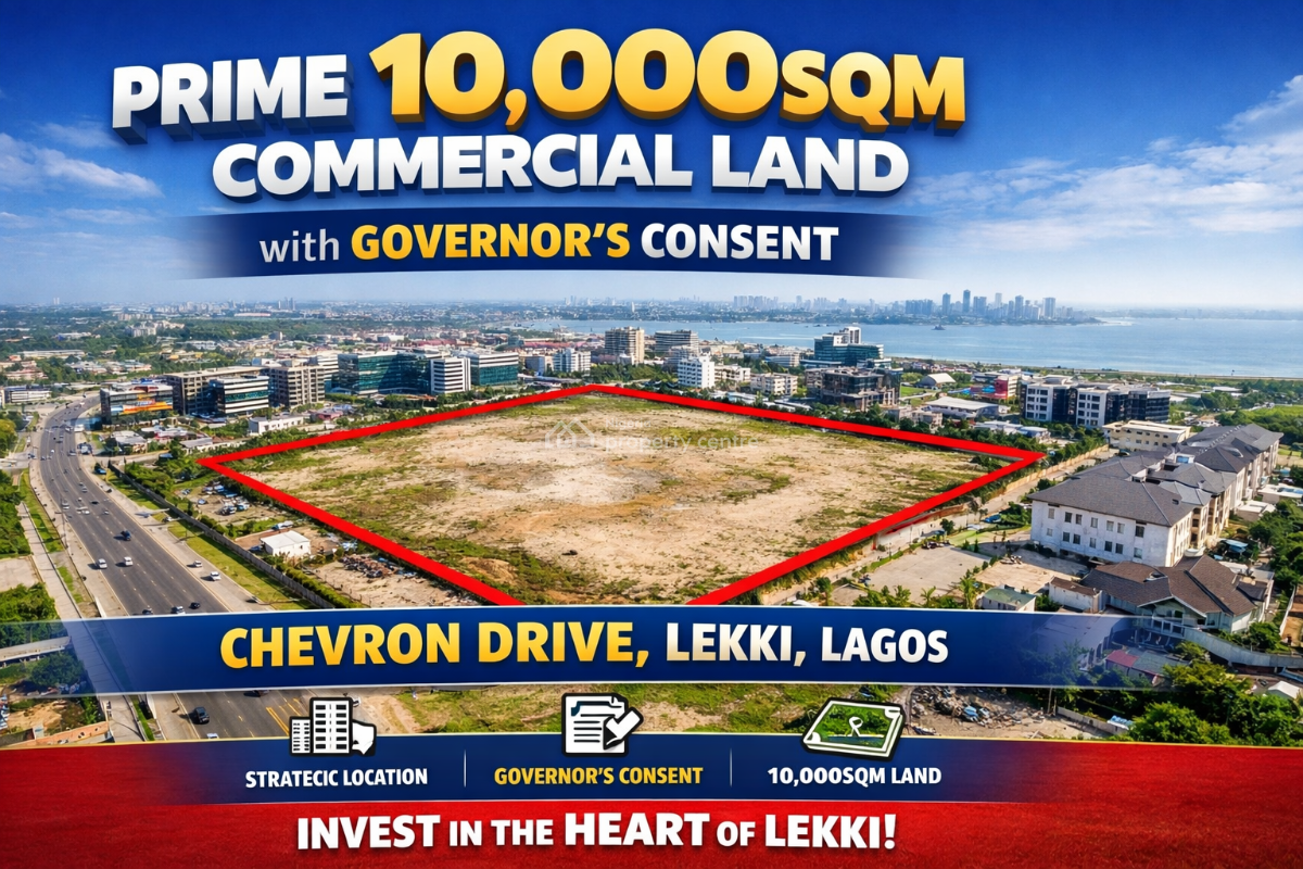 Prime 10,000sqm Commercial Land, Chevron Drive, Lekki, Lagos, Commercial Land for Sale