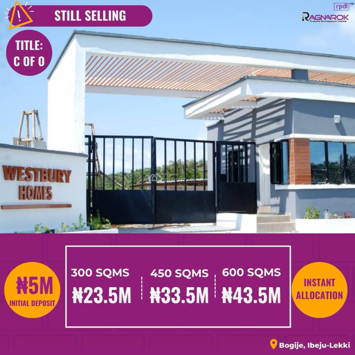 Westbury Homes, Bogije, Ibeju Lekki, Lagos, Residential Land for Sale