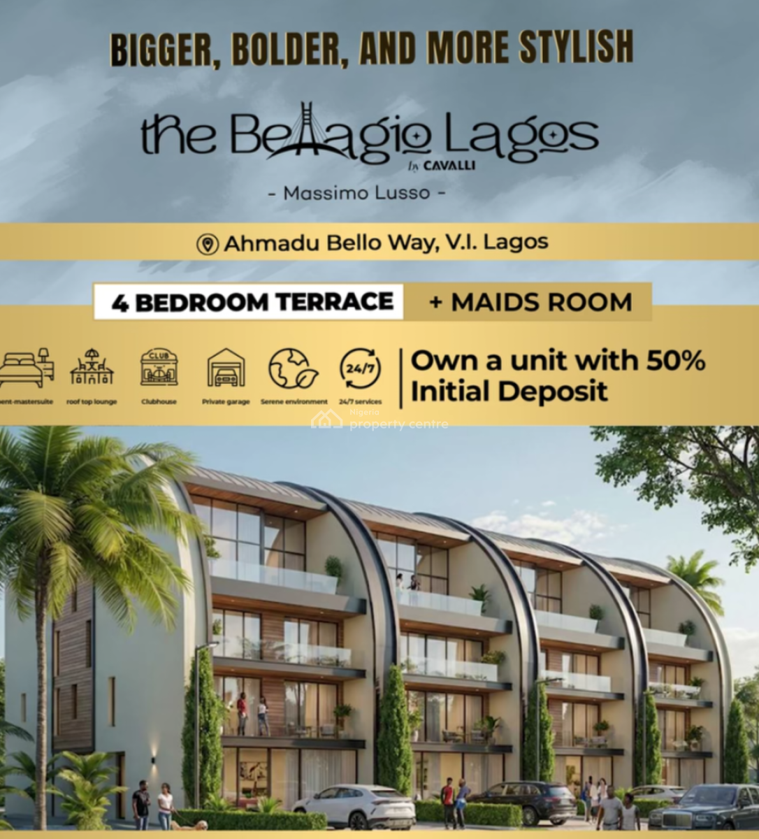 The Bellagio: 4 Bedrooms Terrace, Victoria Island (vi), Lagos, Terraced Duplex for Sale