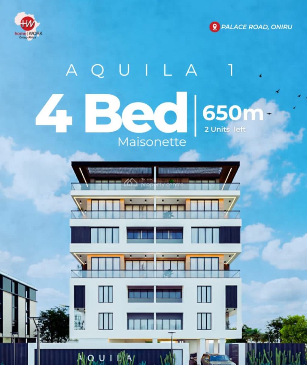 Aquila 1: 4 Bedroom Massionette, Oniru, Victoria Island (vi), Lagos, House for Sale