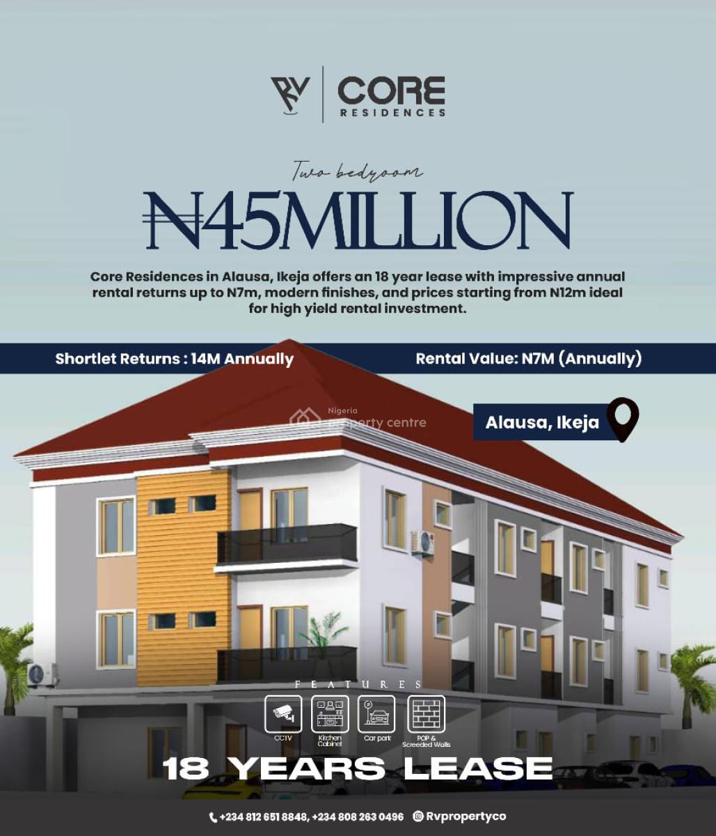 2 Bedroom 18-year Long Lease in High Demand and Profitable Residential, Alausa, Ikeja, Lagos, Flat / Apartment for Sale
