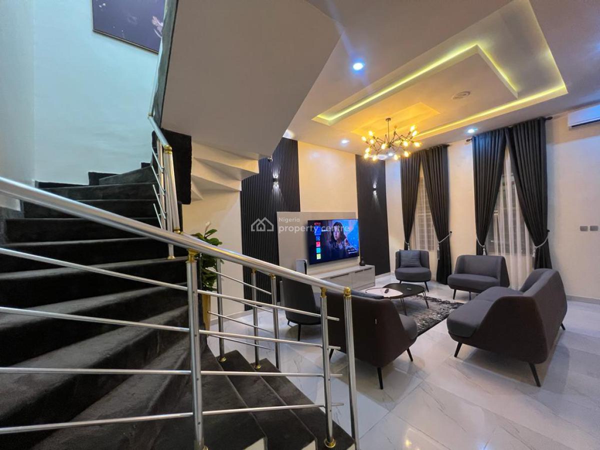 Tastefully Finished 4 Bedroom Terrace House with Bq, Ikota Gra Estate, Lekki, Lagos, Terraced Duplex for Rent