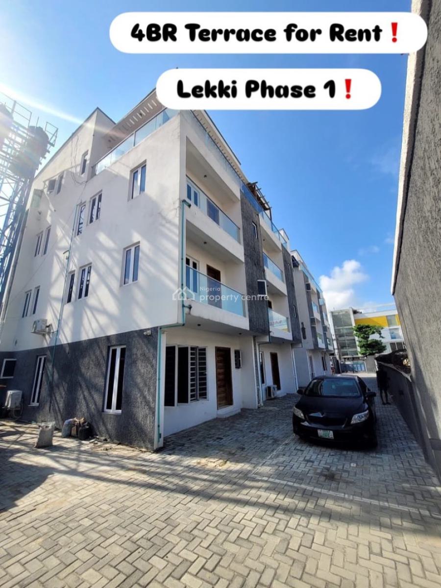 Luxury 4 Bedroom Terrace Duplex with Bq, Lekki Phase 1, Lekki Phase 1, Lekki, Lagos, Terraced Duplex for Sale