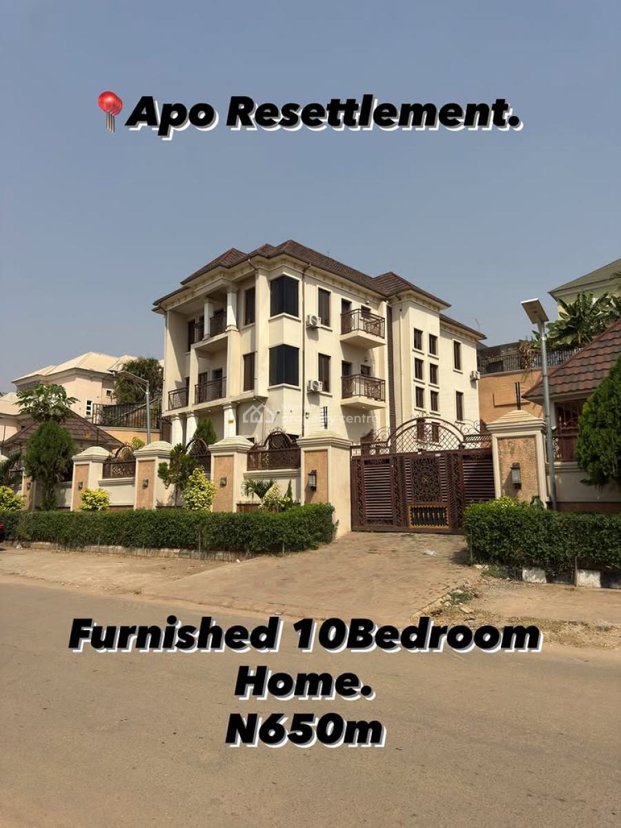 Furnished 9bedroom Detached Home / Boutique Hotel, Apo Resettlement, Apo, Abuja, Detached Duplex for Sale