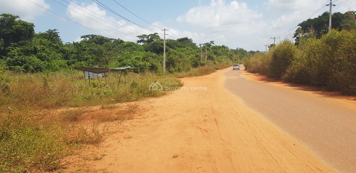Commercial Land for Longterm Contract, Direct Access to Tarred Road, Along Abeokuta Road, Siun, Obafemi Owode, Ogun, Commercial Land for Rent