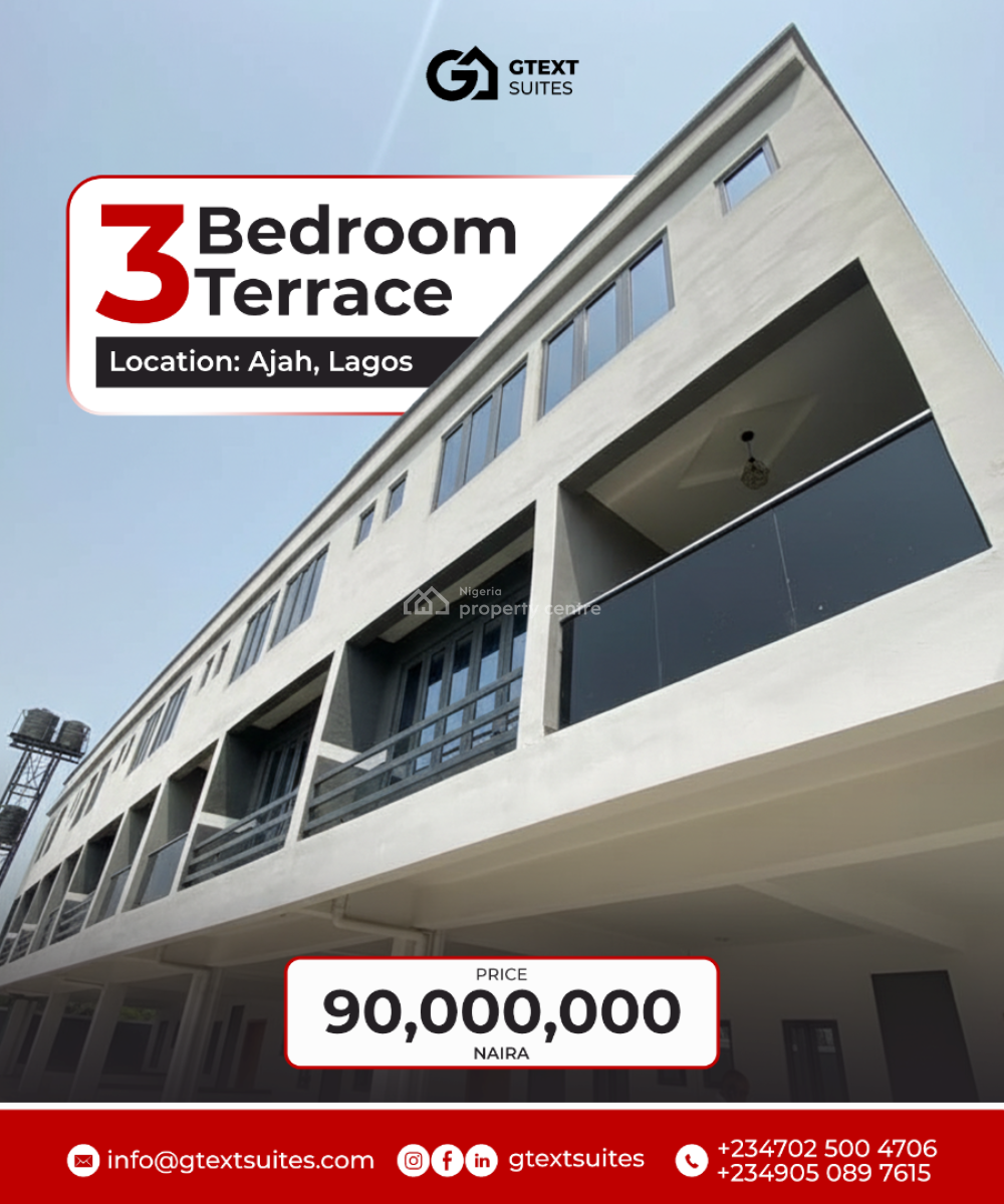 3 Bedrooms Terrace, Ajah, Lagos, Terraced Duplex for Sale